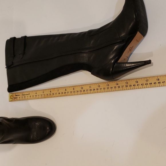 Cole Haan Air Jalisa Black Leather boots with Suede, slide zipper closur - Picture 16 of 16